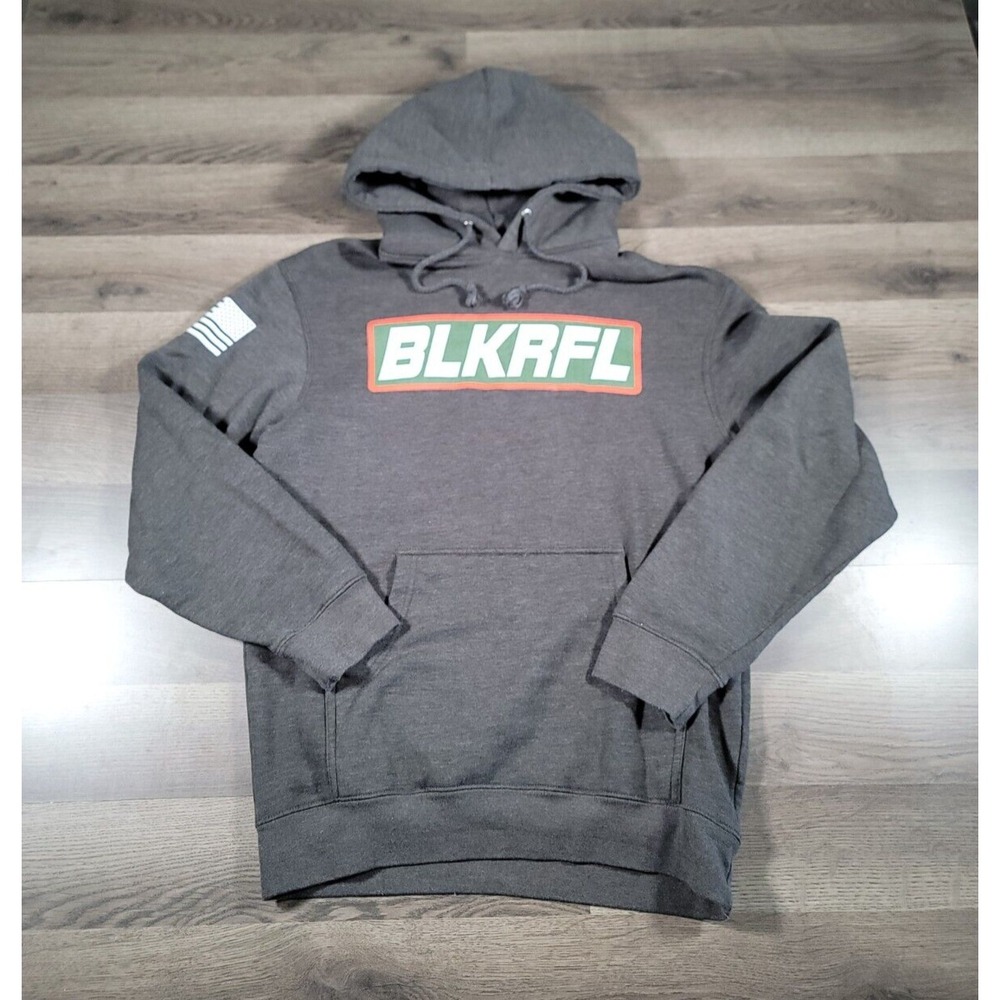 Black Rifle Coffee Company Pullover Hoodie Sweatshirt Small Gray Mens Logo